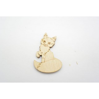 Ξύλινη Διακοσμητική αλεπού