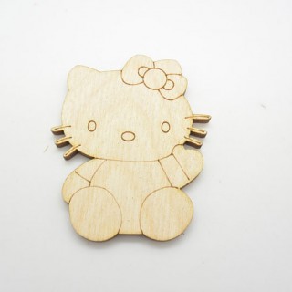 Ξύλινο Διακοσμητικό hello kitty