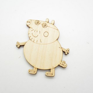 Ξύλινο Διακοσμητικό μπαμπάς γουρουνάκης