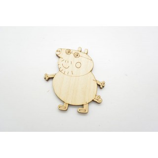 Ξύλινο Διακοσμητικό μπαμπάς γουρουνάκης