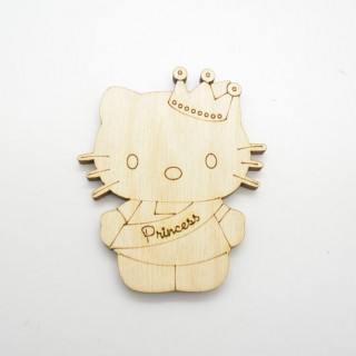 Ξύλινο Διακοσμητικό hello kitty πριγκίπισσα