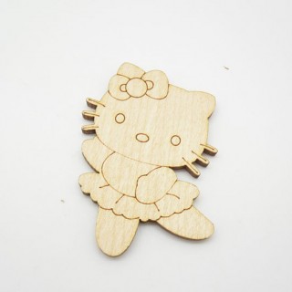 Ξύλινο Διακοσμητικό hello kitty μπαλαρίνα 
