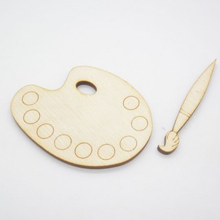 Ξύλινο Διακοσμητικό σετ ζωγραφικής