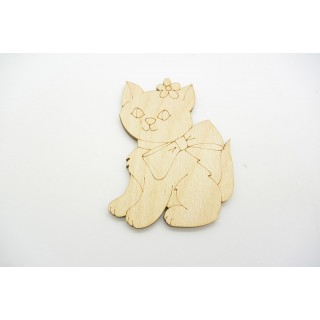 Ξύλινο Διακοσμητικό γατούλα