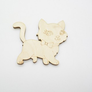Ξύλινο Διακοσμητικό γατούλα 