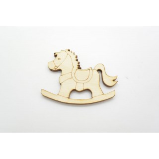 Ξύλινο Διακοσμητικό αλογάκι καρουζέλ