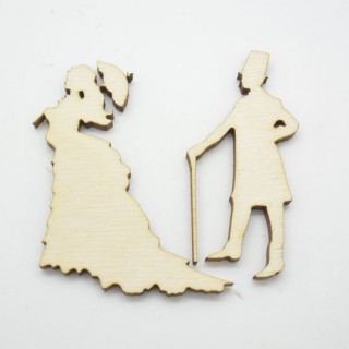 Ξύλινο Διακοσμητικό κύριος και κυρία Ξύλινο Διακοσμητικό κύριος και κυρία