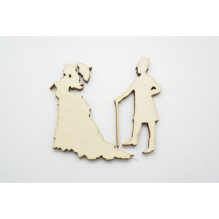 Ξύλινο Διακοσμητικό κύριος και κυρία Ξύλινο Διακοσμητικό κύριος και κυρία