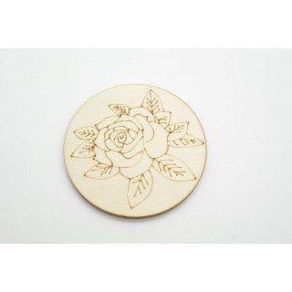 Ξύλινο Διακοσμητικό τριαντάφυλλο Ξύλινο Διακοσμητικό τριαντάφυλλο