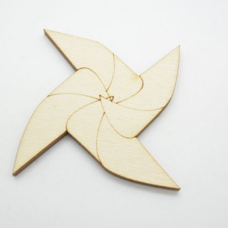 Ξύλινο Διακοσμητικό φουρφούρι ανεμόμυλος