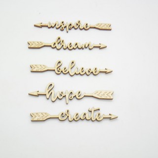 Ξύλινα Διακοσμητικά βέλη με ευχές