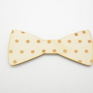 Ξύλινo Διακοσμητικό παπιγιόν πουά Ξύλινo Διακοσμητικό παπιγιόν πουά