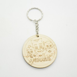 Ξύλινο Μπρελόκ βάπτισης μπιτζαμοήρωες Ξύλινο Μπρελόκ βάπτισης μπιτζαμοήρωες