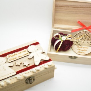 Χριστουγεννιάτικο Δωράκι σε κουτί για την νονά και τον νονό