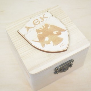  Ξύλινο κουτί μπομπονιέρα με θέμα Αεκ