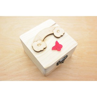 Ξύλινο κουτί ουράνιο τόξο