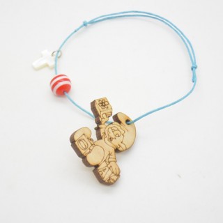 Μαρτυρικό Βάπτισης βραχιολάκι με το μωρό στρουμφάκι