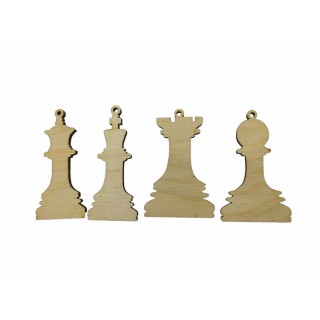 Ξύλινο Μπρελόκ με φιγούρες σκάκι Ξύλινο Μπρελόκ με φιγούρες σκάκι