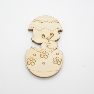 Ξύλινο Διακοσμητικό αυγό με παπάκι