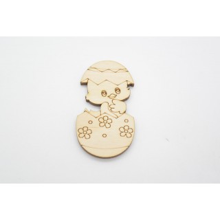 Ξύλινο Διακοσμητικό αυγό με παπάκι