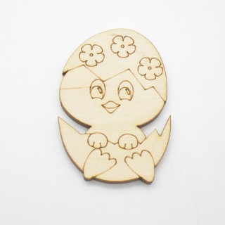 Ξύλινο Διακοσμητικό πασχαλινό αυγό με πουλάκι