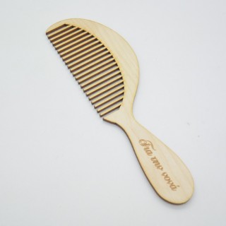 Ξύλινη Διακοσμητική χτένα για την νονά