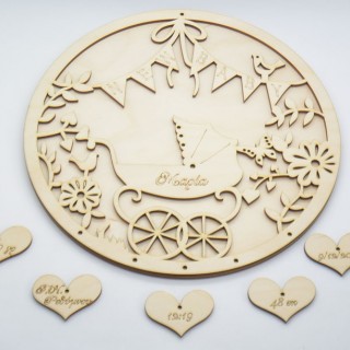 Αναμνηστικό Γέννησης για νεογέννητο αγοράκι με καρδούλες