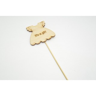 Ξύλινο Στικ φορεματάκι its a girl 