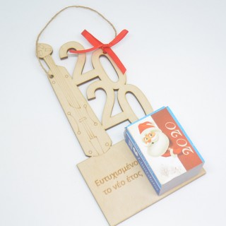 Ξύλινο Ημερολόγιο τοίχου ποντιακή λύρα 2026