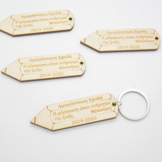 Μπρελόκ αναμνηστικό με το όνομα του σχολείου και απόφθεγμα του Μένανδρου Μπρελόκ αναμνηστικό με το όνομα του σχολείου και απόφθεγμα του Μένανδρου