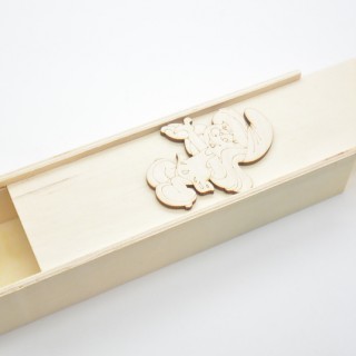 Ξύλινη Κασετίνα στρουμφίτα