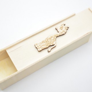 Ξύλινη Κασετίνα καμηλοπάρδαλη