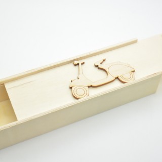 Ξύλινη Κασετίνα βέσπα