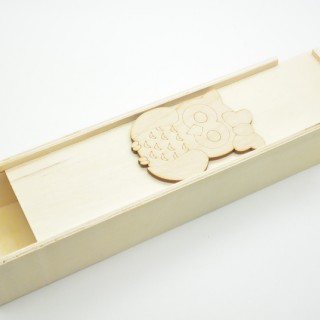 Ξύλινη Κασετίνα κουκουβάγια