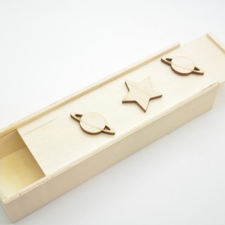 Ξύλινη Κασετίνα διάστημα