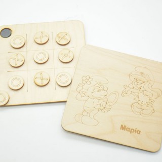 Ξύλινη Τρίλιζα στρουμφίτα με τον μελένιο