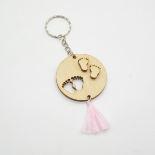 Μπρελόκ Ξύλινο πατουσάκια