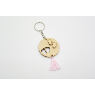 Μπρελόκ Ξύλινο πατουσάκια