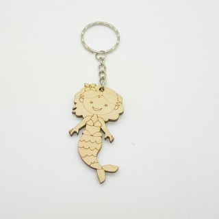 Ξύλινο Μπρελόκ γοργόνα Ξύλινο Μπρελόκ γοργόνα