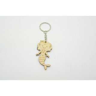 Ξύλινο Μπρελόκ γοργόνα