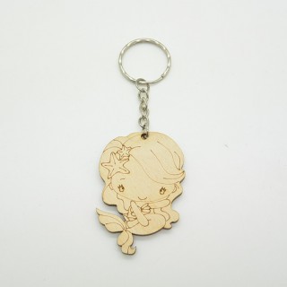 Ξύλινο Μπρελόκ γοργόνα Ξύλινο Μπρελόκ γοργόνα