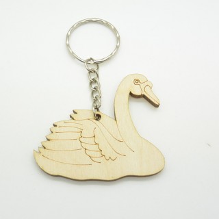 Ξύλινο Μπρελόκ κύκνος Ξύλινο Μπρελόκ κύκνος