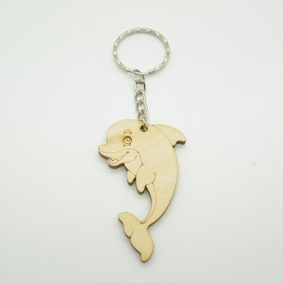 Ξύλινο Μπρελόκ δελφίνι Ξύλινο Μπρελόκ δελφίνι