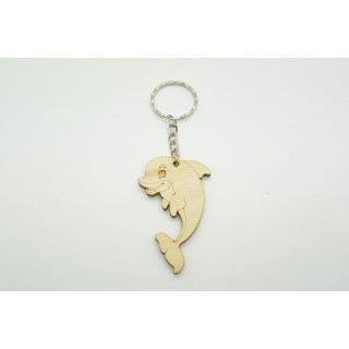 Ξύλινο Μπρελόκ δελφίνι