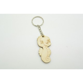 Ξύλινο Μπρελόκ ιππόκαμπος