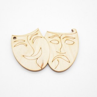 Ξύλινο Διακοσμητικό μάσκες θεάτρου