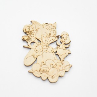 Ξύλινο Διακοσμητικό tom και jerry