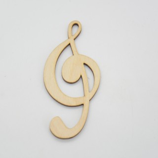 Ξύλινο Διακοσμητικό κλειδί του σολ 