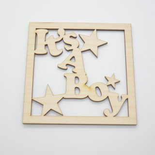 Ξύλινο Διακοσμητικό its a boy με αστεράκια Ξύλινο Διακοσμητικό its a boy με αστεράκια