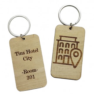 Ξύλινο Μπρελόκ δύο όψεων για κλειδιά ξενοδοχείου Ξύλινο Μπρελόκ δύο όψεων για κλειδιά ξενοδοχείου